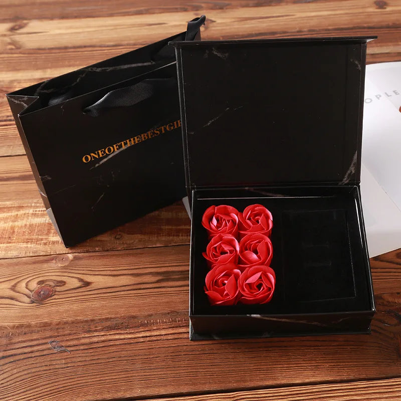 Eternal Rose Birthday Package Soap Flower Jewelry Set