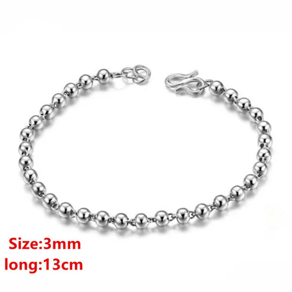 Sterling Silver Bead Bracelet Child Baby Gift