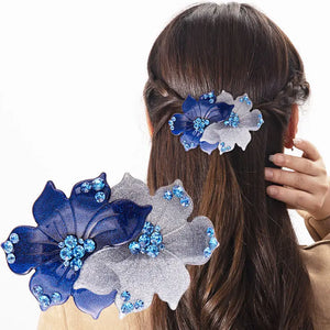 Crystal Spring Hairpin Rhinestone Pan Hair Clip Women's Hair Accessories