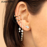 18K Irregular Cartilage Clip on Earrings for Women Party Jewelry
