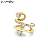 18K Irregular Cartilage Clip on Earrings for Women Party Jewelry
