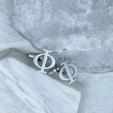 Men's Greek Letter Symbol Cufflinks Stainless Steel Wedding Jewelry
