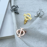Men's Greek Letter Symbol Cufflinks Stainless Steel Wedding Jewelry