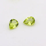 Natural Peridot Pear Loose Gemstone Semi-precious Stone Ring Inlays Sizes