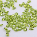 Natural Peridot Pear Loose Gemstone Semi-precious Stone Ring Inlays Sizes