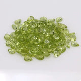 Natural Peridot Pear Loose Gemstone Semi-precious Stone Ring Inlays Sizes