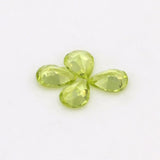 Natural Peridot Pear Loose Gemstone Semi-precious Stone Ring Inlays Sizes