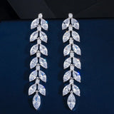 Olive Leaf Earrings Diamond Studs High Carbon Ladies Jewelry Gift
