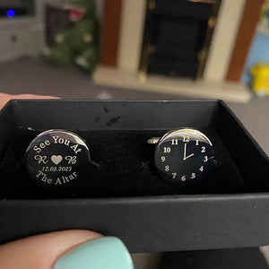 Personalized Wedding Groom Cufflinks Stainless Steel Gift