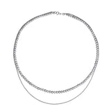 Silver Grey 4mm Shell Pearl Necklace Double Layer s925 Sterling Silver