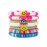 Golden Beads Heishi Bracelets Stackable Boho Jewelry