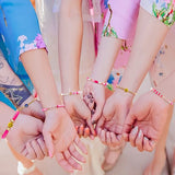 Golden Beads Heishi Bracelets Stackable Boho Jewelry