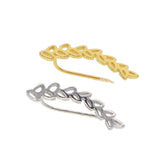 925 Sterling Silver Sparkling Leaves Stud Earrings Clear CZ Jewelry