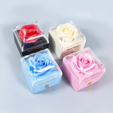Eternal Rose Acrylic Ring Necklace Jewelry Box Storage Case