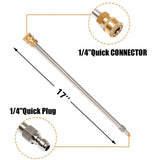 Stainless Steel 17-Inch Pressure Washer Extension Rod