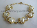 Baroque Pearl Wedding Bracelet Bangle Chain