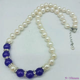 Freshwater Pearl & Amethyst Beads Necklace 18 Inch