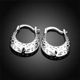 925 Silver Carved Drop Earrings for Women Wedding Jewelry
