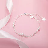 925 Silver Beads Chain Bracelet for Women Wedding Jewelry