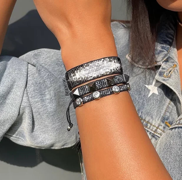 Bead Star Bracelet Set Heart Jewellery Rhinestone Bohemian Friendship