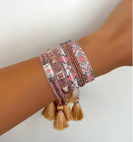 Bead Star Bracelet Set Heart Jewellery Rhinestone Bohemian Friendship