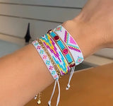 Bead Star Bracelet Set Heart Jewellery Friendship Rope Tassel