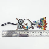 Pretty Owl Stone Car Pendant 7 Chakra Crystal Tassel Charms