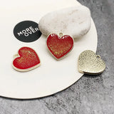 Pretty Girl Heart Love Pendant DIY Peach Heart Earrings Accessories Earrings