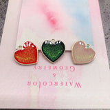 Pretty Girl Heart Love Pendant DIY Peach Heart Earrings Accessories Earrings