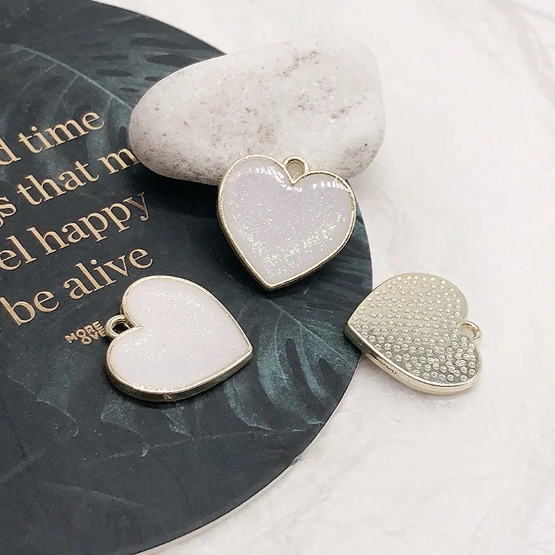 Pretty Girl Heart Love Pendant DIY Peach Heart Earrings Accessories Earrings
