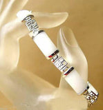 Natural Jade Gemstone Fortune Luck Link Bracelet