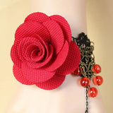 Pretty Red Rose Lace Bracelet Gothic Jewelry
