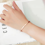 Stainless Steel Bracelet Adjustable ID Bangles Engrave Heart Bangle
