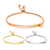 Stainless Steel Love Bracelet Adjustable ID Bangles