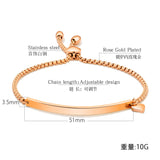 Stainless Steel Love Bracelet Adjustable ID Bangles