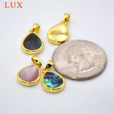 Teardrop Shell Charm Pendant Beach Boho Jewelry