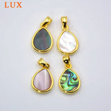 Teardrop Shell Charm Pendant Beach Boho Jewelry