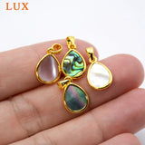 Teardrop Shell Charm Pendant Beach Boho Jewelry