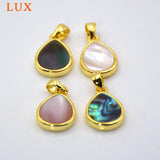 Teardrop Shell Charm Pendant Beach Boho Jewelry