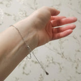Minimalist 925 Silver Paper Clip Bracelet for Women
