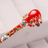 Vintage Crystal Hairpin Ethnic Hair Jewelry Flowers Hair Stick