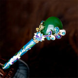 Vintage Crystal Hairpin Ethnic Hair Jewelry Flowers Hair Stick