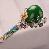 Vintage Crystal Hairpin Ethnic Hair Jewelry Flowers Hair Stick