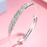 Phoenix bangles 999 Stamp Silver cuff Bracelets for Women Party wedding accessor