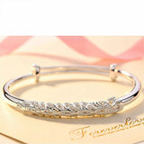 Phoenix Bangle Silver Cuff Bracelet 999 Stamp Women Wedding Jewelry
