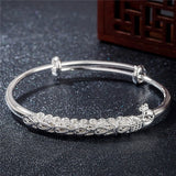 Phoenix Bangle Silver Cuff Bracelet 999 Stamp Women Wedding Jewelry