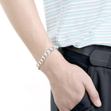 10MM 925 Sterling Silver Chain Bracelet for Wedding Party Jewelry