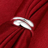 925 Silver Water Drop Rings Necklace Set for Christmas