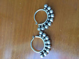 Rare Tibetan Women Jewelry Miao Silver Earring Pair