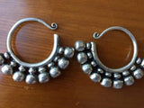 Rare Tibetan Women Jewelry Miao Silver Earring Pair